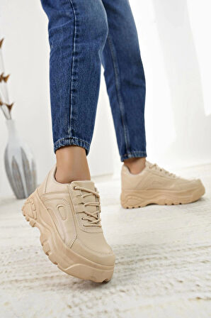 Nesil Shoes Neyna 190 Bej Kadın Sneakers