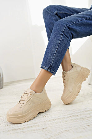 Nesil Shoes Neyna 190 Bej Kadın Sneakers