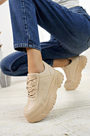 Nesil Shoes Neyna 190 Bej Kadın Sneakers