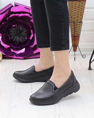 Forex 1049 Siyah 315 Gram Faylon Taban Anatomik Kadın Ayakkabı