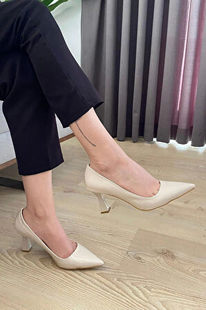 Kadın Samba Krem Rugan Stiletto