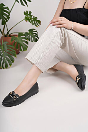 Nesil Shoes Mhd 60 Platin Taşlı Günlük Kadın Babet