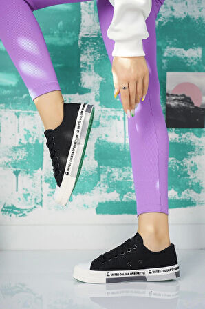 Benetton 70017 Siyah Kısa Kadın Sneakers