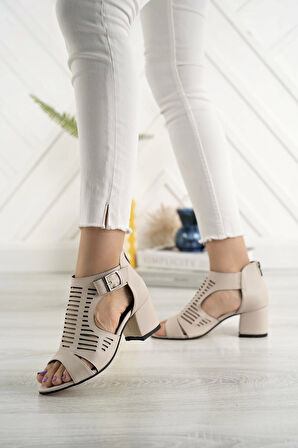 Nesil Shoes Conf 111 Ten Fermuarlı Yazlık Kadın Ayakkabı