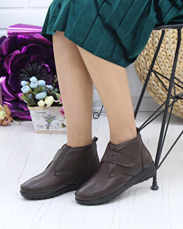 Forex 7000 Kahve Hakiki Deri Cırtlı Anatomik Kadın Bot