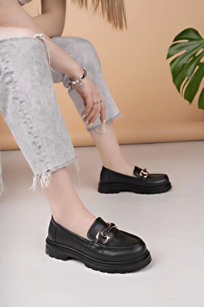 Nesil Shoes Süha 501 Siyah Anatomik Kadın Lofer