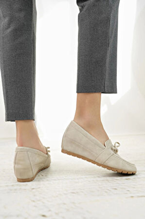 Nesil Shoes Minal GD05 Bej Gizli Topuk Kadın Ayakkabı