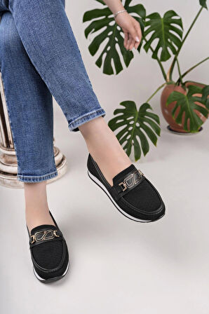 Nesil Shoes Wiss 0272 Siyah Triko Örgü Kadın Ayakkabı