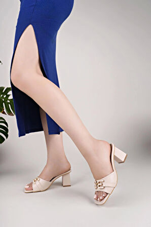 Nesil Shoes Senyo 084 Ten Tokalı Kadın Terlik