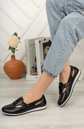 Kadın Loren Siyah Günlük Ortopedik Ayakkabı