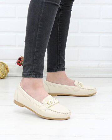 Neyna 23027 Bej Zincir Tokalı Anatomik Kadın Babet