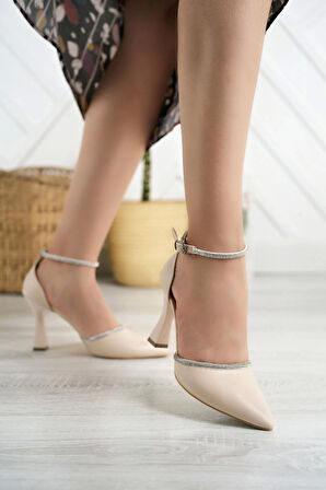 Nesil Shoes Elva 170 Ten Taşlı Topuklu Kadın Ayakkabı