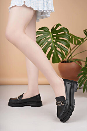 Nesil Shoes Süha 506 Siyah Anatomik Kadın Lofer