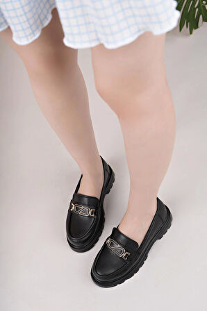 Nesil Shoes Süha 506 Siyah Anatomik Kadın Lofer