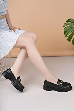 Nesil Shoes Süha 506 Siyah Anatomik Kadın Lofer