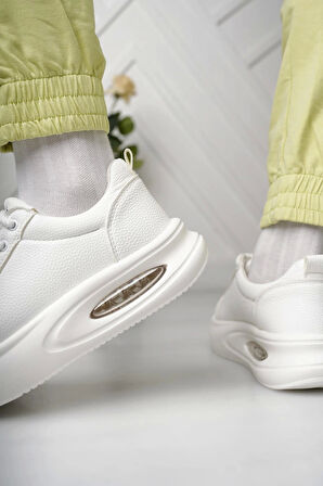 Nesil Shoes Dvm 5750 Beyaz Havalı Taban Kadın Sneakers