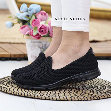 Nesil Shoes Dvm 901 Siyah Anatomik Esnek Kadın Yürüyüş Ayakkabısı