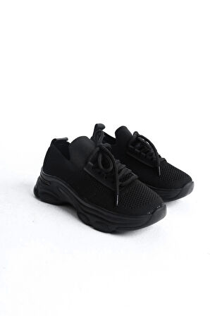 Kadın Rocco Siyah Triko Taşlı Spor Ayakkabı & Sneaker
