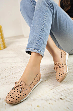 Nesil Shoes Canpa 228 Nude Delikli Yazlık Günlük Kadın Babet