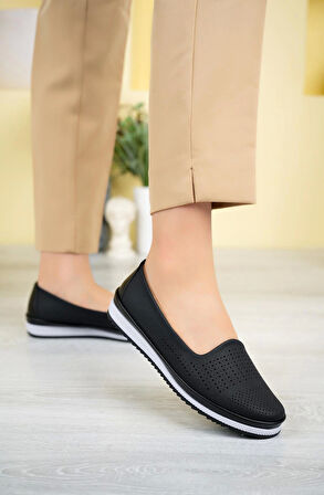 Nesil Shoes Ayzen 130 Siyah Anatomik Kadın Ayakkabı