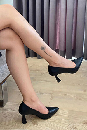 Kadın Samba Siyah Cilt Stiletto
