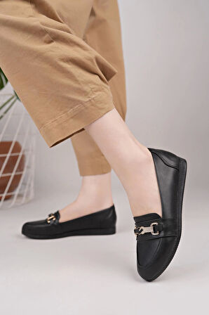 Nesil Shoes Sdf 624 Siyah Günlük Kadın Babet
