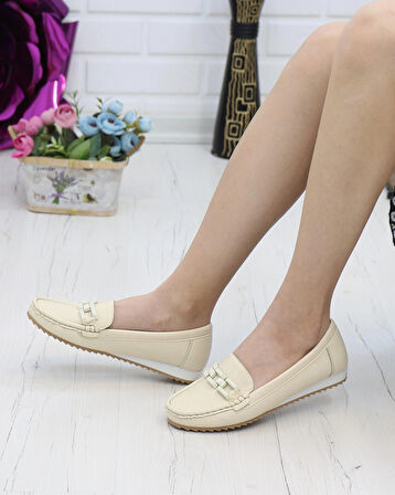 Neyna 461123 Bej Anatomik Günlük Kadın Yürüyüş Ayakkabısı