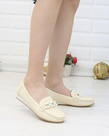 Neyna 461123 Bej Anatomik Günlük Kadın Yürüyüş Ayakkabısı