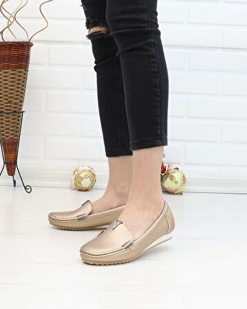 Neyna 461001 Gold Anatomik Günlük Kadın Yürüyüş Ayakkabı