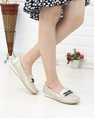 Neyna 461123 Gold Anatomik Günlük Kadın Yürüyüş Ayakkabısı