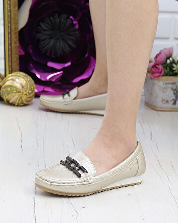 Neyna 461123 Gold Anatomik Günlük Kadın Yürüyüş Ayakkabısı