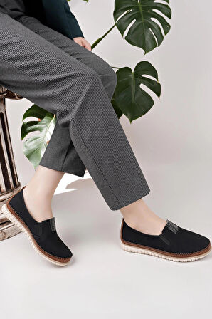 Nesil Shoes Selena 346 Siyah Taba Günlük kadın Ayakkabı
