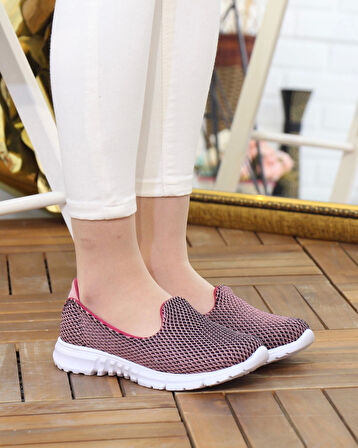 Nesil Shoes Dvm 901 Pudra Anatomik Esnek Kadın Yürüyüş Ayakkabısı