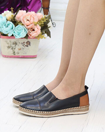 Nesil Shoes Syg P41 Siyah Hakiki Deri Kadın Ayakkabı