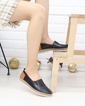 Nesil Shoes Syg P41 Siyah Hakiki Deri Kadın Ayakkabı