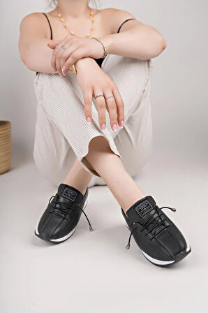 Nesil Shoes Wiss 026 Siyah Anatomik Kadın Ayakkabı