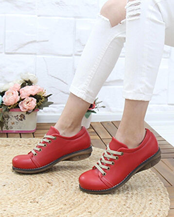 Nesil Shoes Mila 35 Kırmızı Günlük Anatomik Kadın Ayakkabı