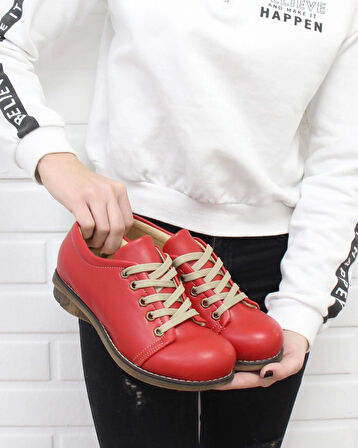 Nesil Shoes Mila 35 Kırmızı Günlük Anatomik Kadın Ayakkabı