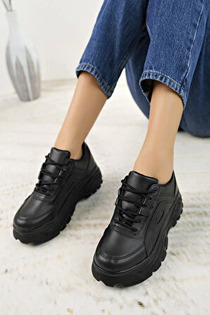 Nesil Shoes Neyna 190 Siyah Kadın Sneakers