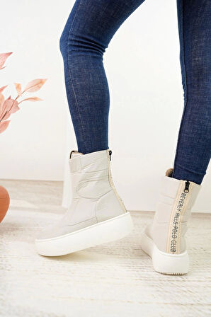 Beverly Hills Polo Club 40001 Krem Kadın Sneakers Bot