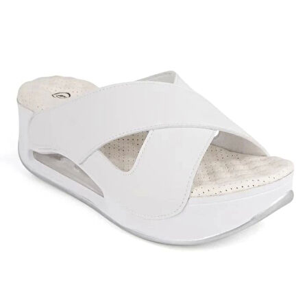 Muya Penelope 31210 Beyaz Airmax Dolgu Anatomik Kadın Terlik