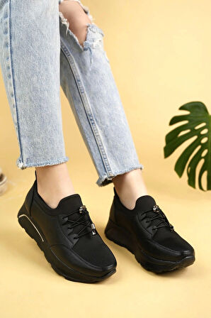 Nesil Shoes Wiss 1706 Siyah Anatomik Kadın Ayakkabı