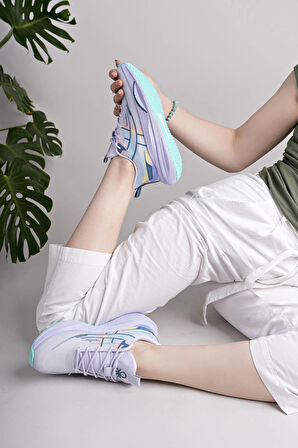 Benetton 11510 Lila Memory Foam Kadın Sneakers