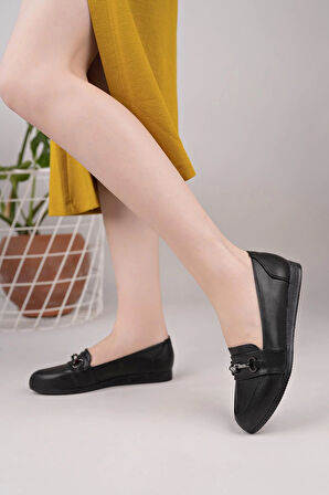 Nesil Shoes Sdf 603 Siyah Günlük Kadın Babet
