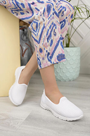 Nesil Shoes Dvm 901 Beyaz Anatomik Esnek Kadın Yürüyüş Ayakkabısı