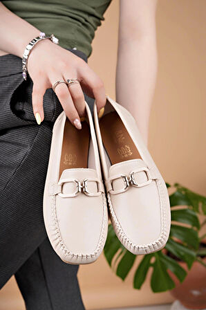 Nesil Shoes Neyna Rk45 Bej Günlük Kadın Babet