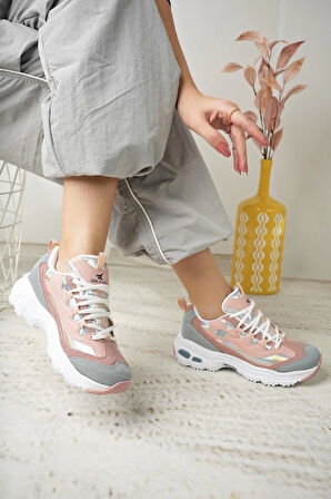 Solazer 049 Pudra Anatomik Memory Foam Kadın Sneakers