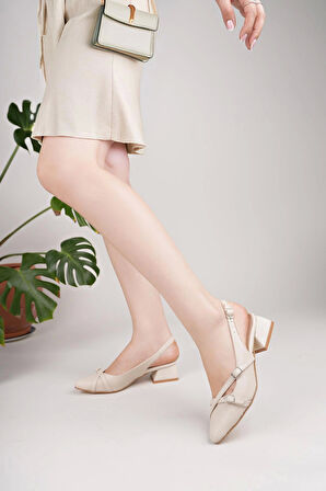 Nesil Shoes Uraz 250 Ten Çift Tokalı Kadın Sandalet