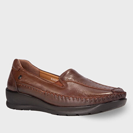 Forelli Lina 55022 Taba Hakiki Deri Kadın Ayakkabı