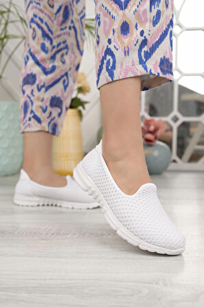 Nesil Shoes Dvm 901 Beyaz Anatomik Esnek Kadın Yürüyüş Ayakkabısı